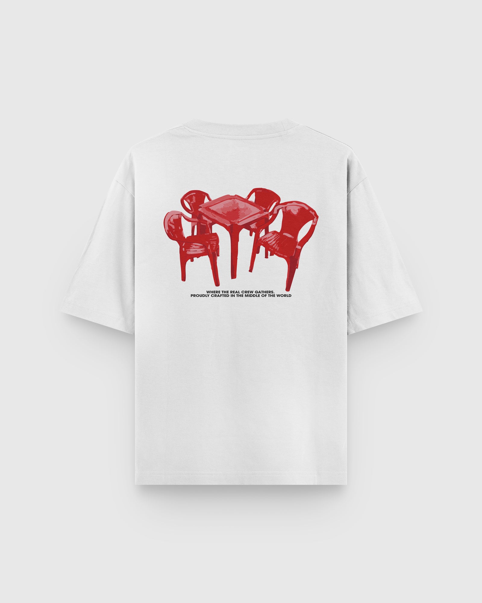 Camiseta Red Table Soft White - Barrio Lindo - vista posterior