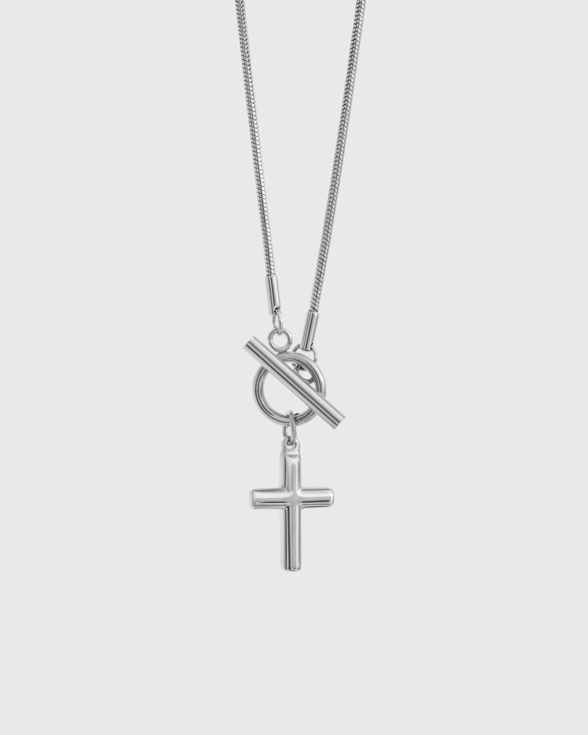 Collar Cruz Plateado